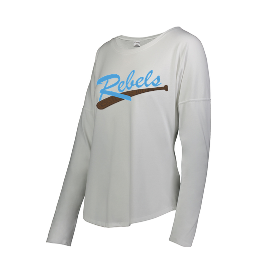 [FTLCUBWH-FAS-LOGO1] Decker Women's Tri-Blend T-Shirt - Long Sleeve (Female Adult S, White, Logo 1)