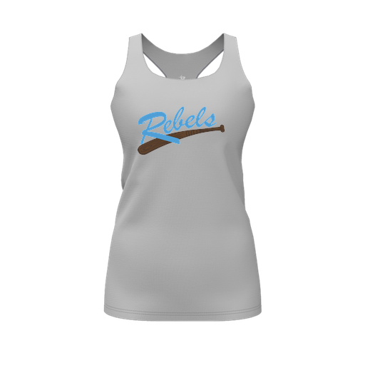 [FT0TRBGY-FYS-LOGO1] Decker Racerback Tank Top (Female Youth S, Gray, Logo 1)