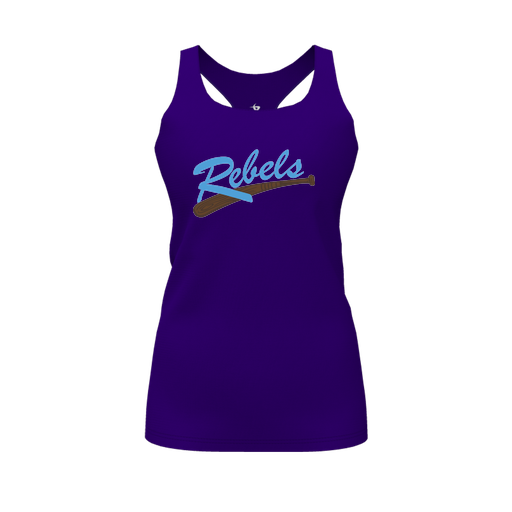 [FT0TRBPP-FYS-LOGO1] Decker Racerback Tank Top (Female Youth S, Purple, Logo 1)