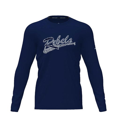 [FTLCDFNV-YXS-LOGO1] Dri Fit Performance T-Shirt (Youth XS, Navy, Logo 1, Long Sleeve)