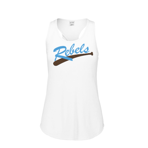 [FT0TUBWH-FAS-LOGO1] Ladies Tri Blend Tank Top (Female Adult S, White, Logo 1)
