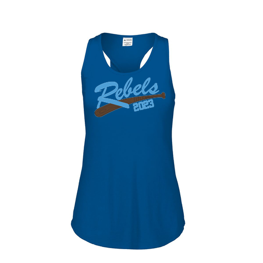 [FT0TUBRY-FAS-LOGO2] Ladies Tri Blend Tank Top (Female Adult S, Royal, Logo 2)