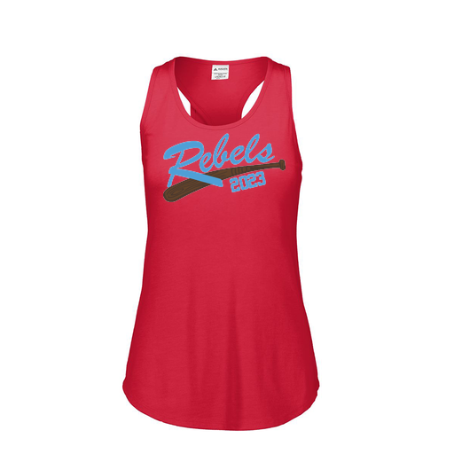 [FT0TUBRD-FAS-LOGO2] Ladies Tri Blend Tank Top (Female Adult S, Red, Logo 2)