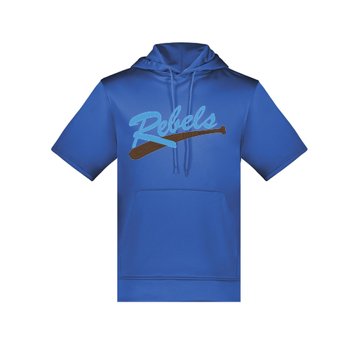 [6871.060.S-LOGO1] Men's Dri Fit Short Sleeve Hoodie (Adult S, Royal, Logo 1)