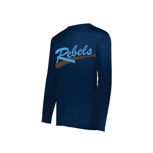 [222822.065.XS-LOGO1] Men's LS Smooth Sport Shirt (Adult XS, Navy, Logo 1)