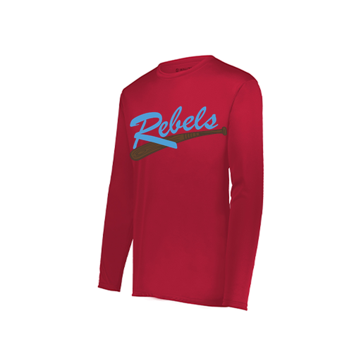 [222822.083.XS-LOGO1] Men's LS Smooth Sport Shirt (Adult XS, Red, Logo 1)