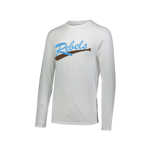 [FTLCUBWH-AXS-LOGO1] Decker Men's Tri-Blend T-Shirt - Long Sleeve (Adult XS, White, Logo 1)