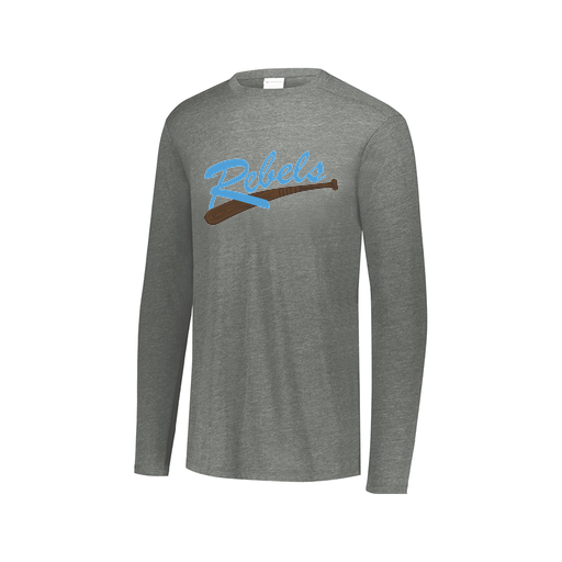 [FTLCUBGY-AXS-LOGO1] Decker Men's Tri-Blend T-Shirt - Long Sleeve (Adult XS, Gray, Logo 1)