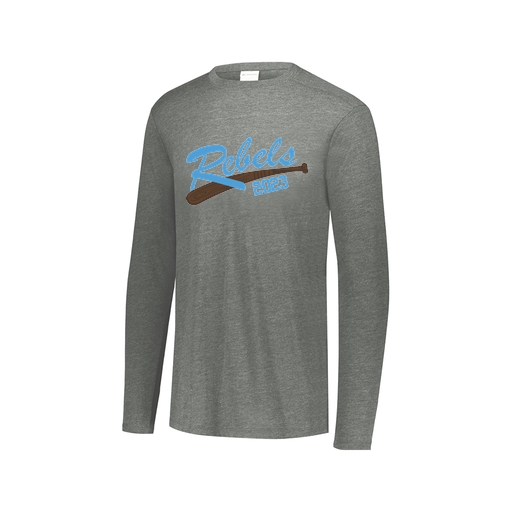[FTLCUBGY-AXS-LOGO2] Decker Men's Tri-Blend T-Shirt - Long Sleeve (Adult XS, Gray, Logo 2)