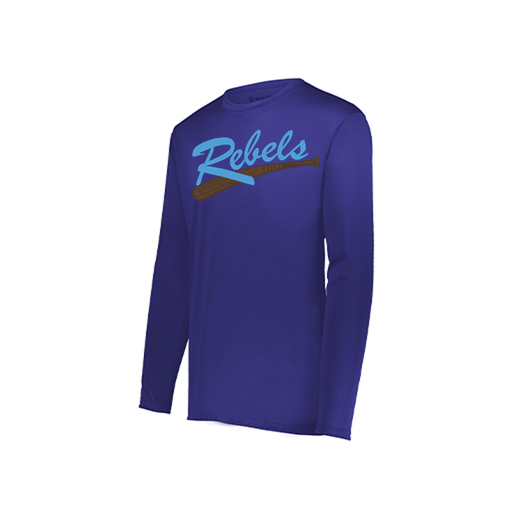[222823.747.S-LOGO1] Youth LS Smooth Sport Shirt (Youth S, Purple, Logo 1)