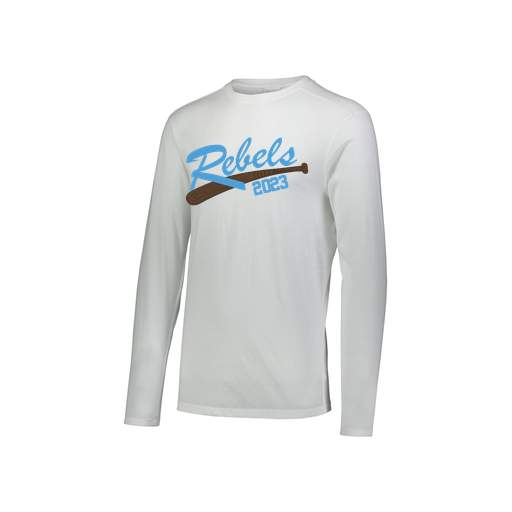[FTLCUBWH-YS-LOGO2] Decker Youth Tri-Blend T-Shirt - Long Sleeve (Youth S, White, Logo 2)