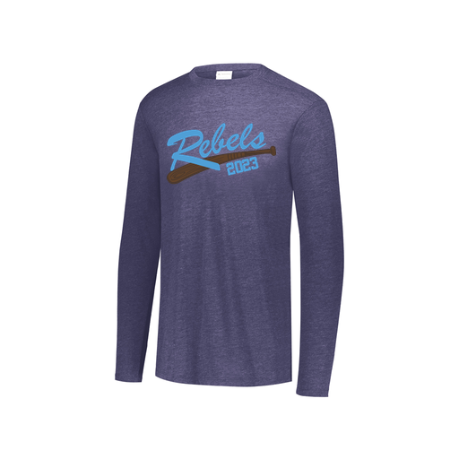 [FTLCUBNV-YS-LOGO2] Youth LS Ultra-blend T-Shirt (Youth S, Navy, Logo 2)