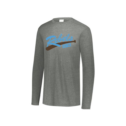 [FTLCUBGY-YS-LOGO2] Youth LS Ultra-blend T-Shirt (Youth S, Gray, Logo 2)