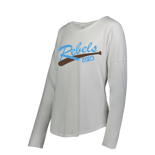 [3077.005.S-LOGO2] Ladies LS Ultra-blend T-Shirt (Female Adult S, White, Logo 2)