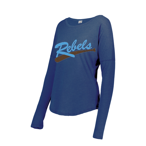 [FTLCUBRY-FAS-LOGO1] Decker Women's Tri-Blend T-Shirt - Long Sleeve (Female Adult S, Royal, Logo 1)