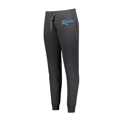 [229748.080.XS-LOGO1] Ladies 60/40 Fleece Jogger (Female Adult XS, Black, Logo 1)